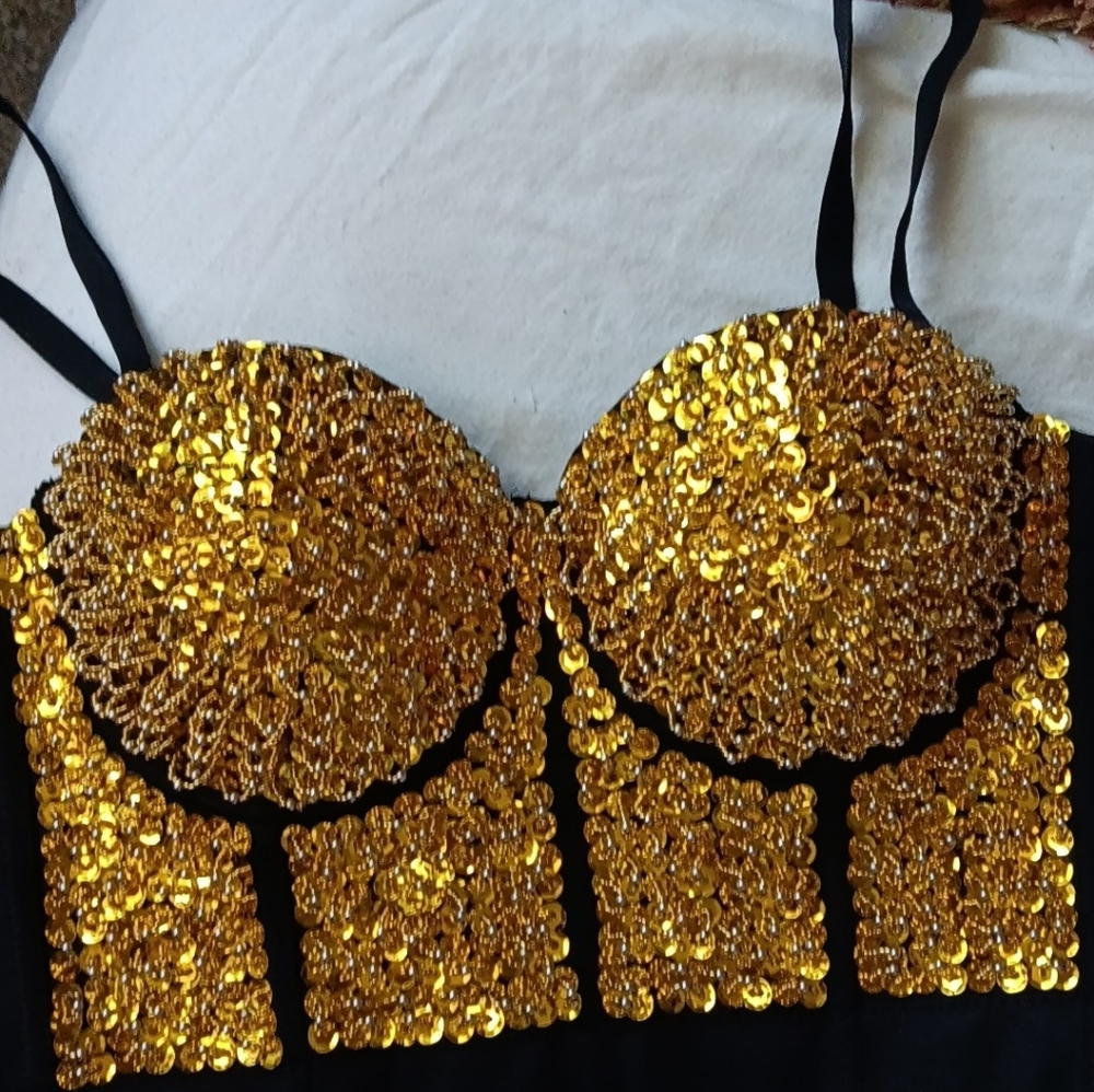 Black and Gold Bustier